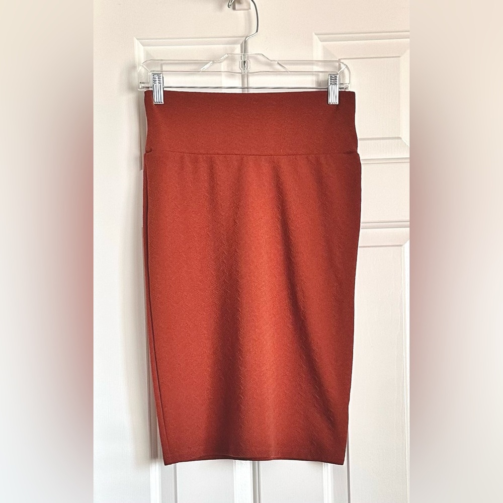 LuLaRoe Rust Pencil Skirt- Size Small